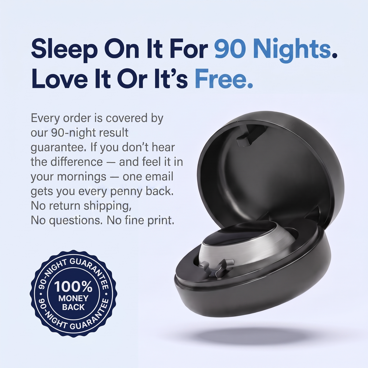 90-night money-back guarantee - Sleepr Pro